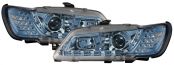 Headlights Dragon Lights clear chrome Peugeot 306