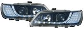 Headlights Dragon Lights clear black Peugeot 306