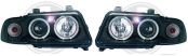 Headlights black with Angeleyes Audi A4, Bj. 94-99