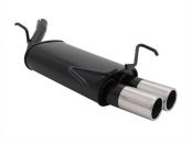 Rear silencer with 2 tail pipes � 76mm Opel Corsa C