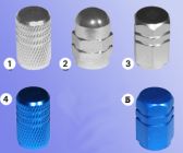 Aircaps Valve caps 4pcs. silver cross cut (Photo 1)