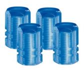 Aircaps Valve caps 4tlg. blue - acrylic - hexagon