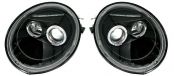 Headlights with Angeleyes clear/black for VW Beetle