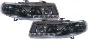Headlights Dragon Design black Seat Toledo/Leon, Typ 1M/L