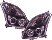 Headlights with Angel Eyes black Suzuki Swift 04->>