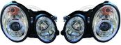 Headlights with Angel Eyes clear/chrome Mercedes W208 CLK