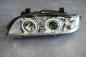 Preview: H1/H1Headlights CHROME with Angel eyes CCFL-Technic fit for BMW 5er E39