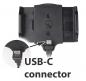 Preview: KUDA Fix2Car Halter für Smartphone mit USB-C Anschluss und für Gerätebreite 58-95 mm Universell fest einstellbar & 1,0m USB-A Kabel