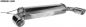 Preview: Rear silencer with single tailpipe 1x90mm LH + RH cut 20°