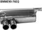 Preview: Bastuck Endschalldämpfer LH 2x76 mm eingerollt BMW E90/E91/E92/E