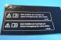 Preview: Hinweisschild Verriegelung Durchlade DEUTSCH BMW E36 E46 E81 E82 E87 E88 E90 E91 E92 E93 F20