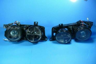 Headlights black in Hella-Look fit for BMW 5er E34, 7er E32 all