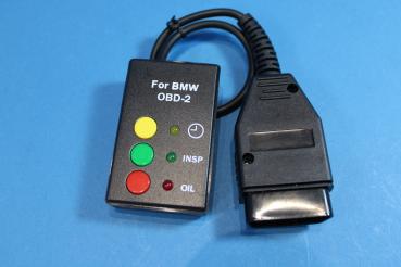 BMW Service reset tool for BMW, Mini, & Rover 75 Models from 2001 with OBD II Buchse in the passenger compartment (left) but without CAN bus