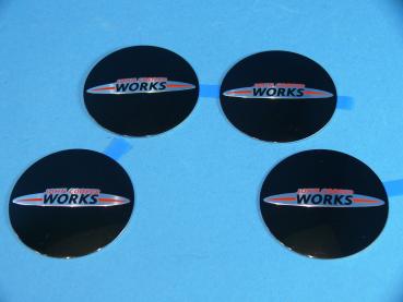 4x John Cooper Works Rim Emblem 50mm selbstklebend