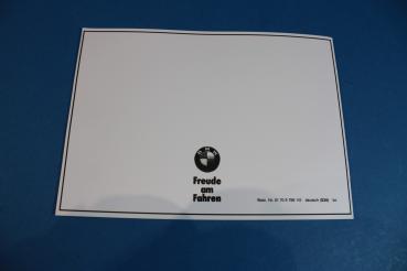 Service booklet GERMAN BMW 3er E30 (09/1991 - 09/1992)