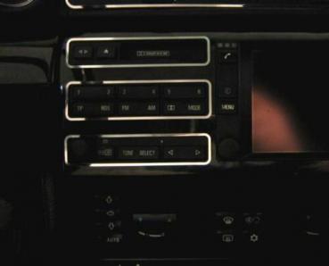 Rahmen Radiobedienteil poliert 3tlg. passend für BMW 7er E38