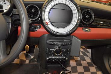 KUDA Telefonkonsole passend für Mini Clubman (R55) ab 09/2007 Leder schwarz