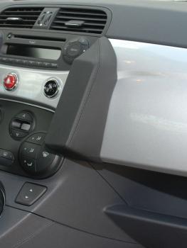 KUDA Telefonkonsole passend für Fiat 500 ab 08/07 Leder schwarz