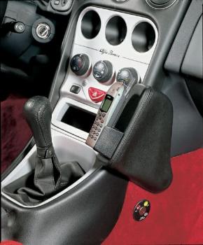 KUDA Telefonkonsole passend für Alfa Romeo GTV/Spider ab 10/98 bis 4/03 Leder schwarz