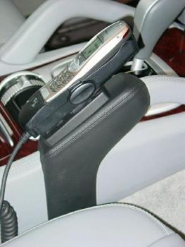 KUDA Telefonkonsole passend für Cayenne (955 & 957) ab 12/2002 bis 2010 (1. Generation) Kunstleder schwarz
