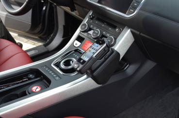 Preview: KUDA Telefonkonsole passend für Range Rover Evoque ab 09/2011 Kunstleder schwarz