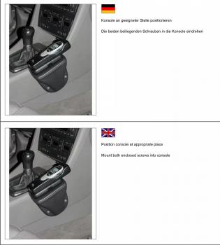 KUDA Phone console universal small ca. 150x150mm real leather black