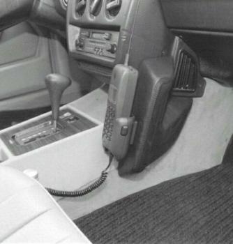 KUDA Telefonkonsole passend für Mercedes 190er/W201 83-93 Leder schwarz