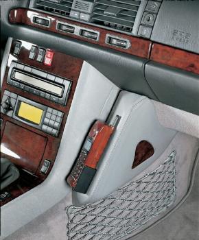 KUDA Telefonkonsole passend für Mercedes S-Klasse W140 91-09/98 Kunstleder schwarz