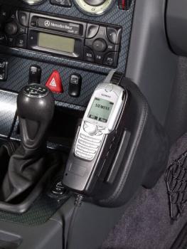 KUDA Telefonkonsole passend für Mercedes SLK R170 ab 96 + Modell 01 bis 02/04 Leder schwarz