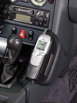 KUDA Telefonkonsole passend für Mercedes SLK/R170 ab 96 + Modell 01 bis 02/04 Kunstleder schwarz