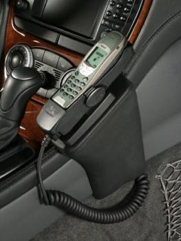 KUDA Phone consoles fit for Mercedes R230 SL real leather black