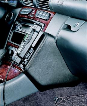 KUDA Telefonkonsole passend für Mercedes W203 C-Klasse Leder schwarz