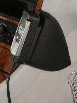 KUDA Telefonkonsole passend für Mercedes W209 CLK Leder schwarz