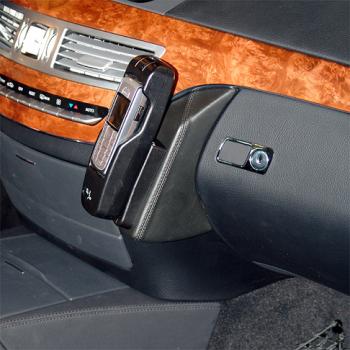 KUDA Phone console fit for Mercedes W221 S-Class artificial leather black