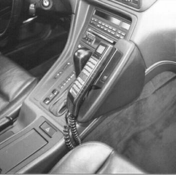 KUDA Telefonkonsole passend für BMW 8er E31 Leder schwarz