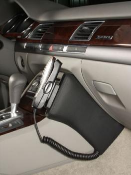 KUDA Telefonkonsole passend für Audi A8 ab 11/2002 bis 12/2010 Leder schwarz