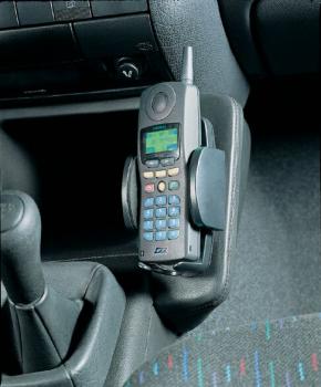 KUDA Telefonkonsole passend für VW Golf 3/Vento - Bj. 97 Leder schwarz