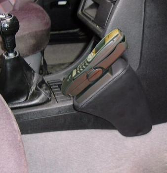 KUDA Telefonkonsole passend für VW Golf II bis 92/Jetta bis 89 Kunstleder schwarz