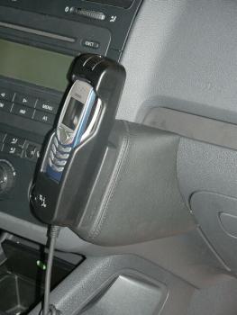 KUDA Telefonkonsole passend für VW Golf V ab 11/03 / Jetta ab 07/05 Leder schwarz