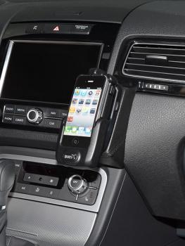 KUDA Telefonkonsole passend für VW Touareg ab 06/2010 Kunstleder schwarz