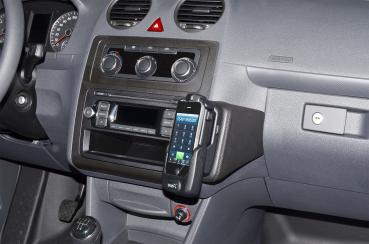KUDA Phone console fit for VW Caddy from 2009 onwards (with glove compartment) real leather black