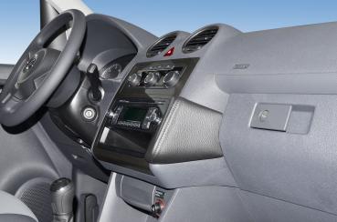 Preview: KUDA Phone console fit for VW Caddy from 2009 onwards (with glove compartment) real leather black
