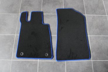 Floor mats 4 pcs. black/blue outline fit for BMW 3er E21