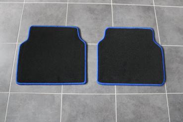 Floor mats 4 pcs. black/blue outline fit for BMW 3er E21