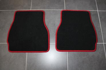 Floor mats 4 pcs. black/red outline fit for BMW 3er E30 Convertible
