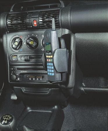 KUDA Telefonkonsole passend für Opel Corsa B / Tigra A / Combo bis 10/01 Leder schwarz