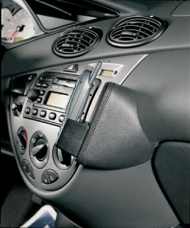 KUDA Telefonkonsole passend für Ford Focus ab 10/98 - 10/04 Leder schwarz