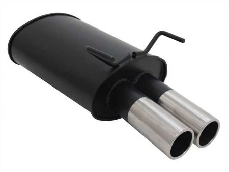 Rear silencer with 2 tail pipes Ø 76mm Opel Vectra C