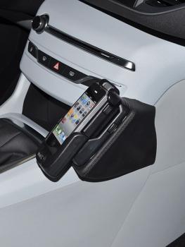 KUDA Telefonkonsole passend für Peugeot 308 ab 2013 & 2017 Kunstleder schwarz