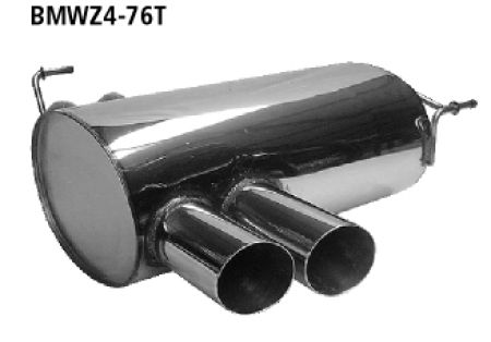 Rear silencer 2x76mm BMW Z4 E85 Roadster up to 2006